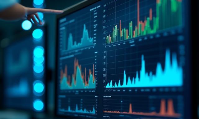 Network performance graphs and data analysis.